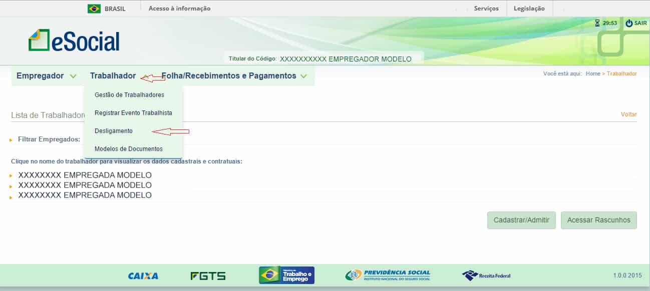 Passo a passo para cancelar a demissão no eSocial 